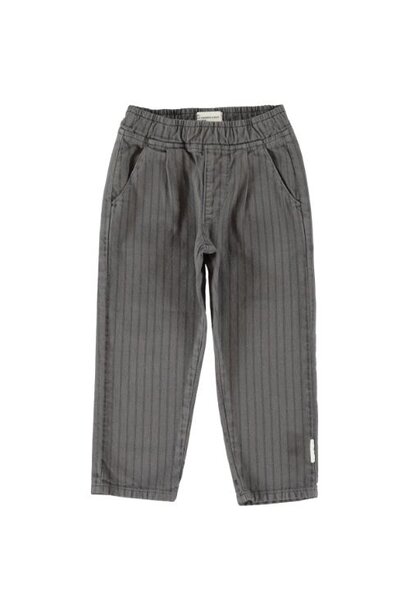 Piupiuchick trousers grey w/ black stripes - broek