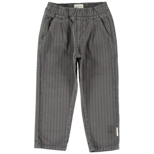 Piupiuchick trousers grey w/ black stripes - broek-1