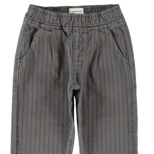 Piupiuchick trousers grey w/ black stripes - broek-3