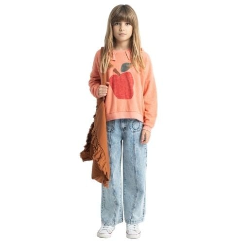Piupiuchick flare trousers fadded light blue denim - broek-2