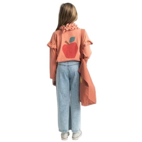 Piupiuchick flare trousers fadded light blue denim - broek-3