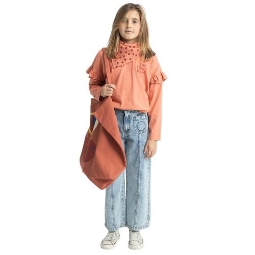 Piupiuchick flare trousers fadded light blue denim - broek-4