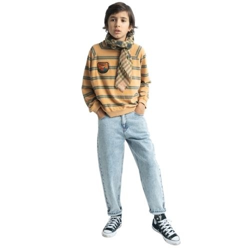 Piupiuchick unisex trousers fadded light blue denim - broek-4