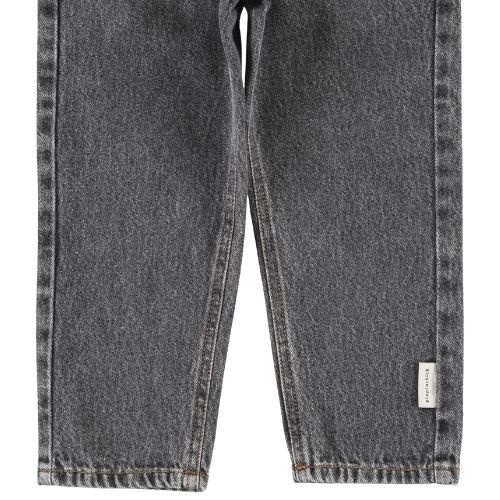 Piupiuchick mom fit trousers washed black denim - broek-5