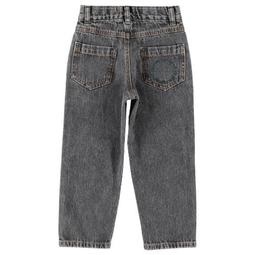 Piupiuchick mom fit trousers washed black denim - broek-6