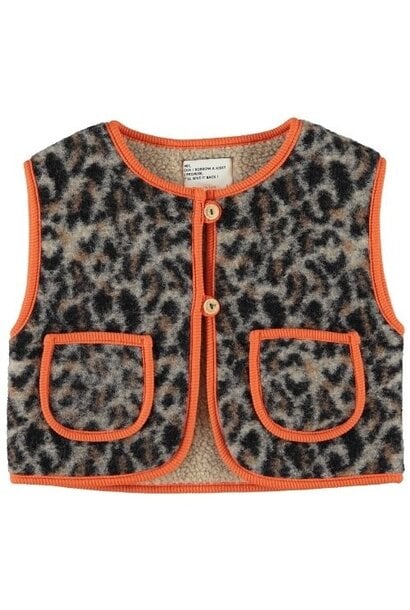 Piupiuchick waistcoat grey animal print
