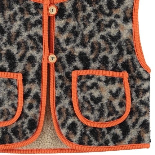 Piupiuchick waistcoat grey animal print-6