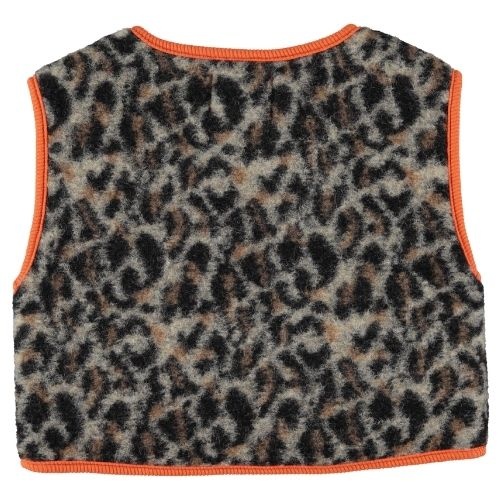 Piupiuchick waistcoat grey animal print-7
