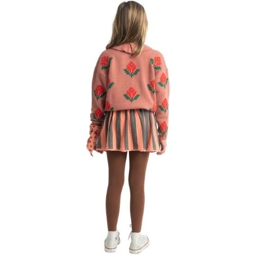 Piupiuchick short skirt pink & green stripes - rok-3
