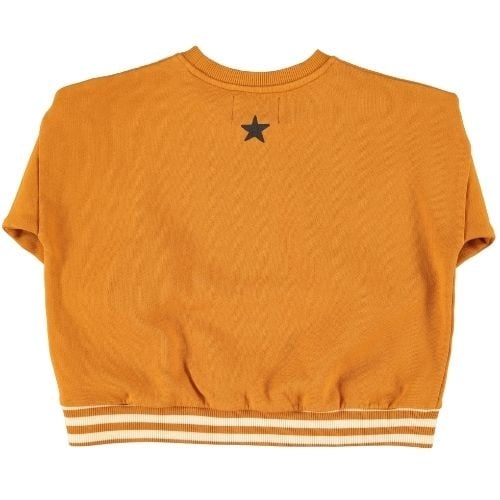 Piupiuchick sweatshirt camel w/ "school trip" print - trui-6