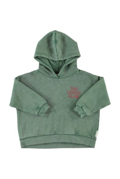 Piupiuchick hoodie green w/ apple print - trui