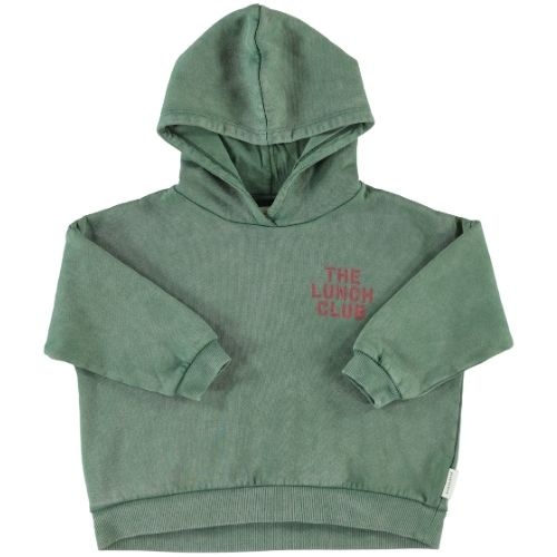 Piupiuchick hoodie green w/ apple print - trui-1