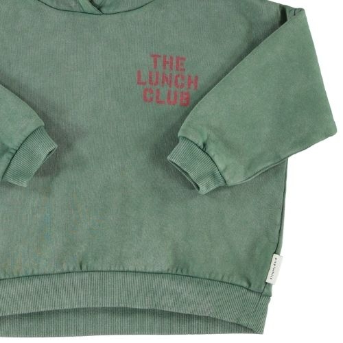 Piupiuchick hoodie green w/ apple print - trui-6