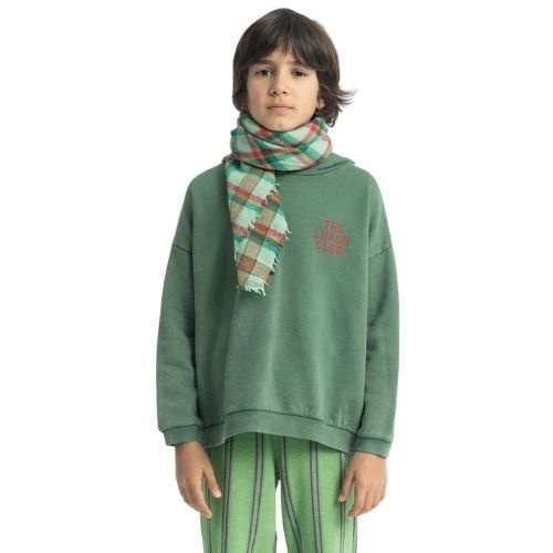 Piupiuchick hoodie green w/ apple print - trui-4