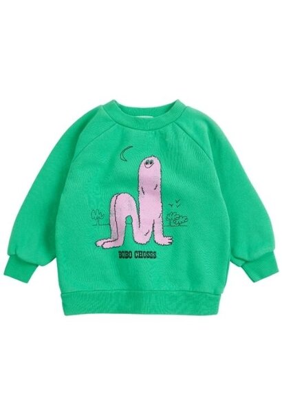 Bobo Choses long pinky puff sweatshirt green