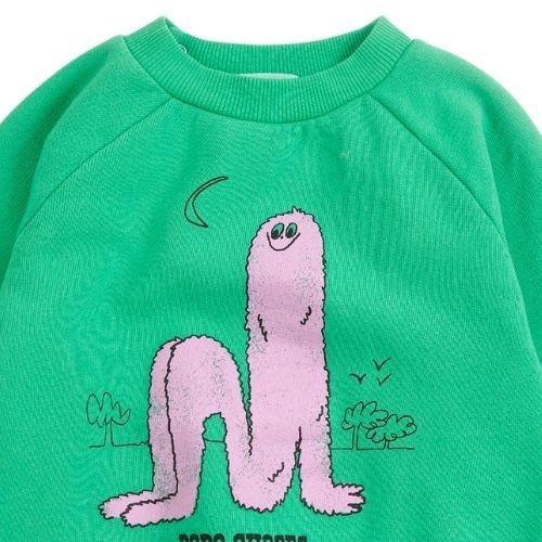 Bobo Choses long pinky puff sweatshirt green-2
