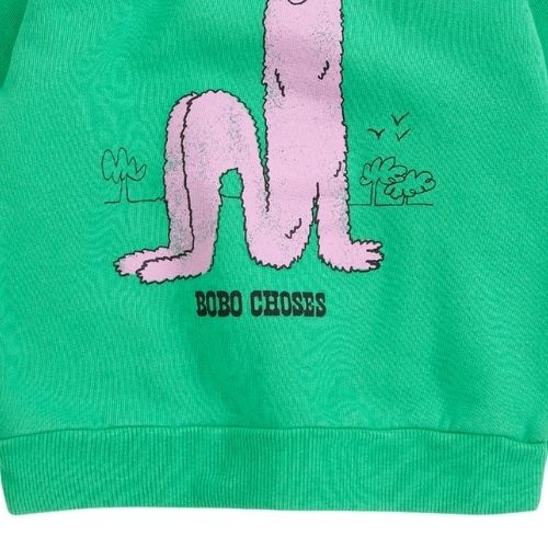 Bobo Choses long pinky puff sweatshirt green-3