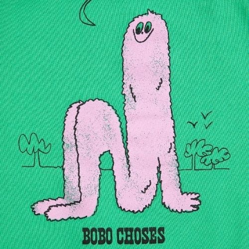 Bobo Choses long pinky puff sweatshirt green-4