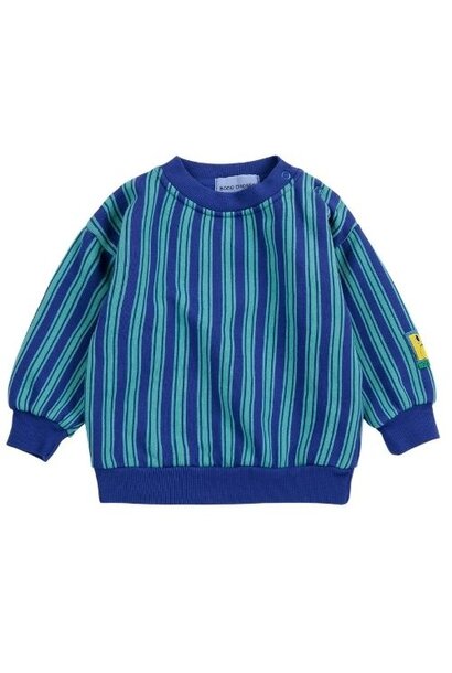 Bobo Choses booo bo choses tag stripes sweatshirt blue