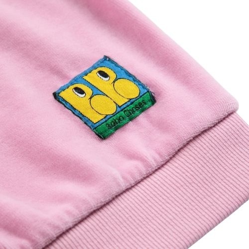 Bobo Choses booo bo choses tag velvet sweatshirt pink-7