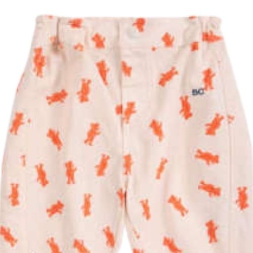 Bobo Choses softpaw monster all over denim pants light pink-3