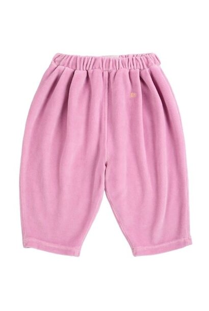 Bobo Choses bc velvet jogging pants pink