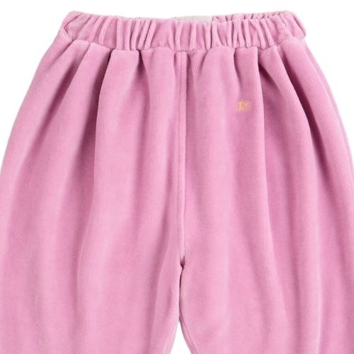 Bobo Choses bc velvet jogging pants pink-3