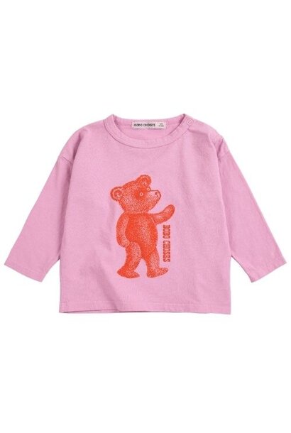 Bobo Choses softpaw monster t-shirt pink