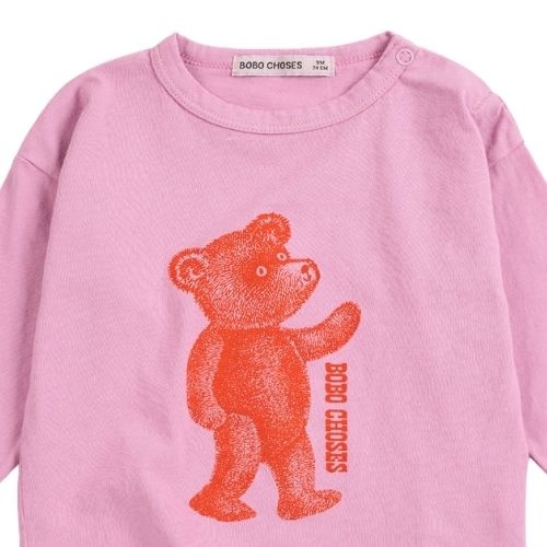 Bobo Choses softpaw monster t-shirt pink-2