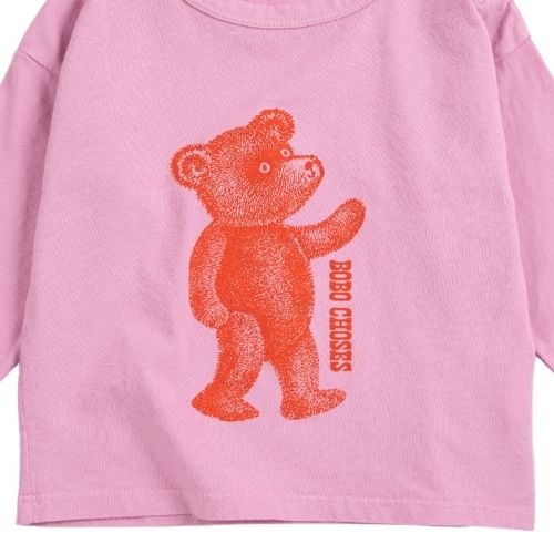 Bobo Choses softpaw monster t-shirt pink-3