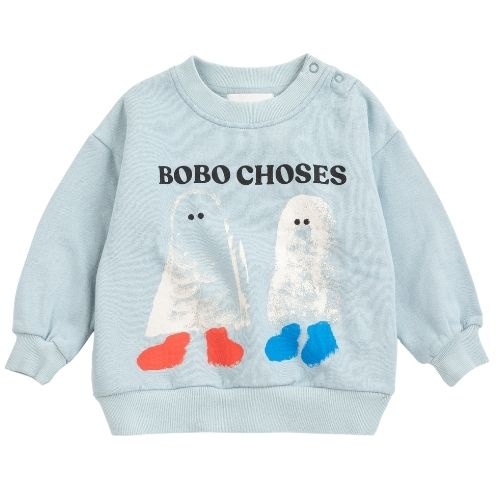 Bobo Choses booty ghosts sweatshirt light blue-1