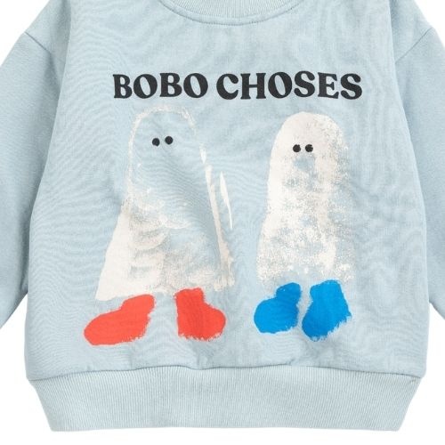 Bobo Choses booty ghosts sweatshirt light blue-4