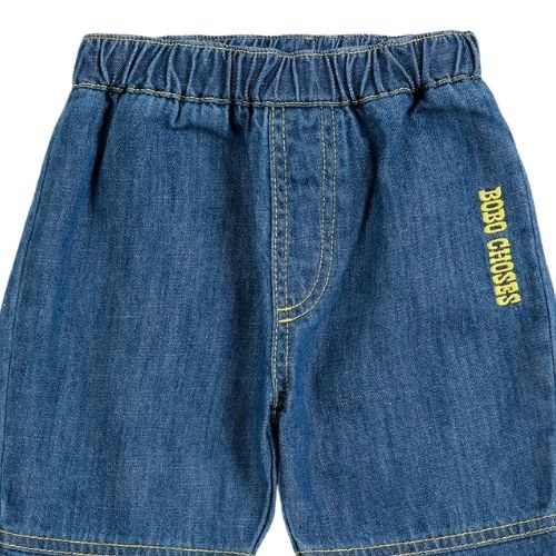 Bobo Choses taxi saurus tag denim pants midnight blue-4