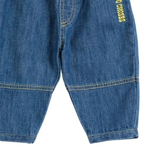 Bobo Choses taxi saurus tag denim pants midnight blue-5