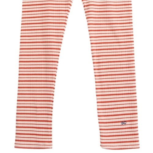 Bobo Choses bc red stripes leggings offwhite-4