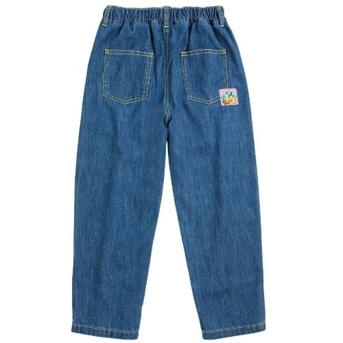 Bobo Choses taxi saurus tag denim pants midnight blue-5