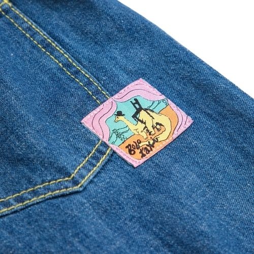Bobo Choses taxi saurus tag denim pants midnight blue-2