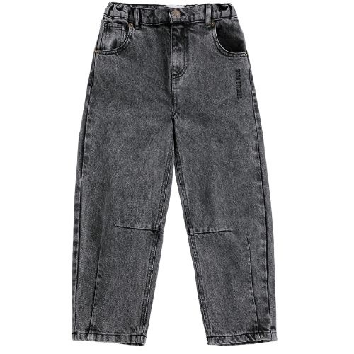 Bobo Choses beast tag denim pants black-1