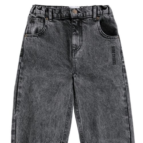 Bobo Choses beast tag denim pants black-4