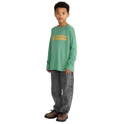 Bobo Choses beast tag denim pants black-2