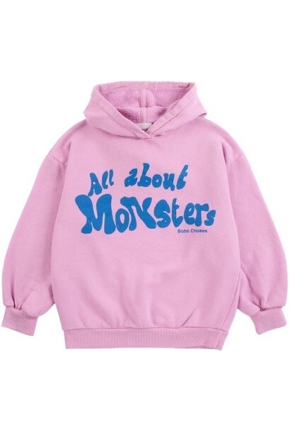 Bobo Choses all about monsters hoodie pink