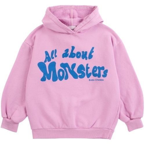 Bobo Choses all about monsters hoodie pink-1