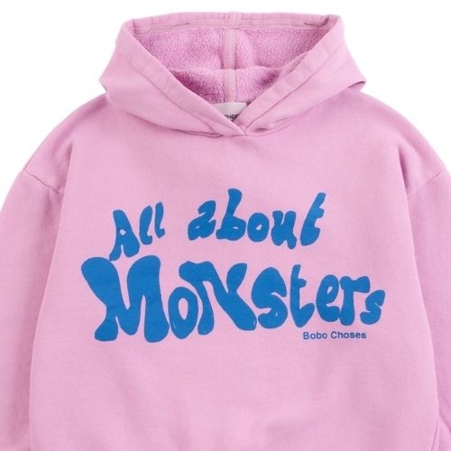Bobo Choses all about monsters hoodie pink-4