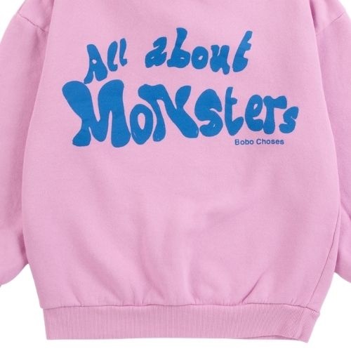 Bobo Choses all about monsters hoodie pink-5