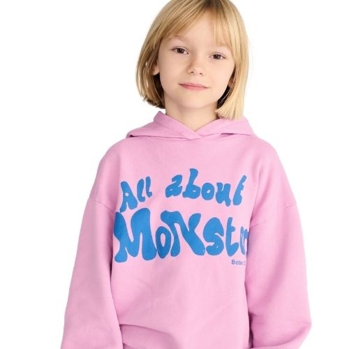 Bobo Choses all about monsters hoodie pink-2