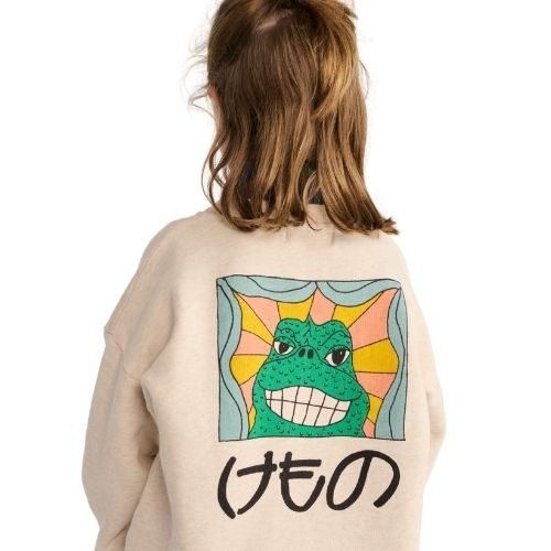 Bobo Choses beast sweatshirt beige-2