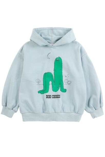 Bobo Choses long puff hoodie light blue