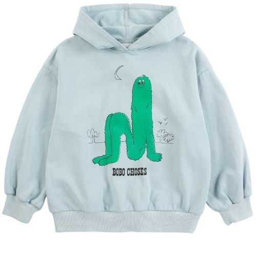 Bobo Choses long puff hoodie light blue-1