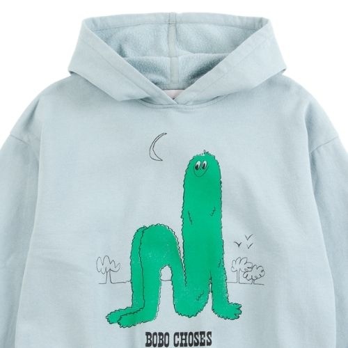 Bobo Choses long puff hoodie light blue-3