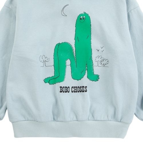 Bobo Choses long puff hoodie light blue-4